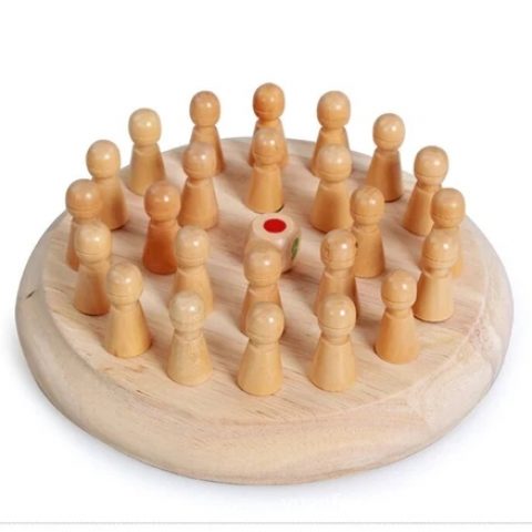 Wooden Memory Match Stick Chess 14_Result